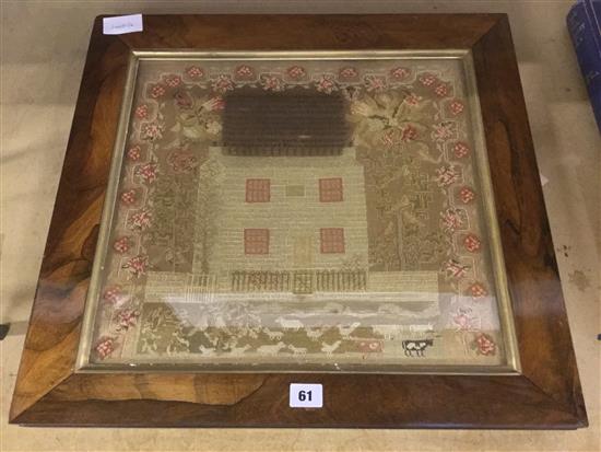 Rosewood framed sampler